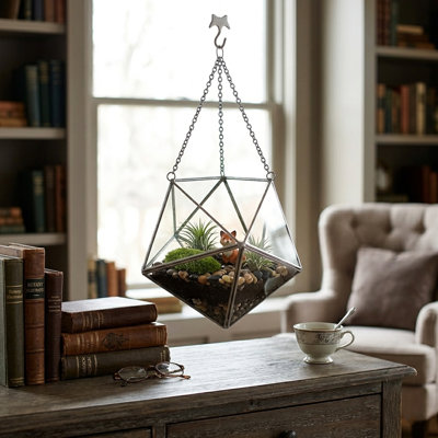Terrarium suspendu en verre