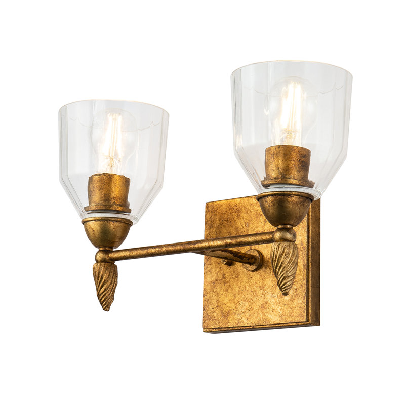 Ensemble de meuble-lavabo 2 lumières Stiefel, Doré