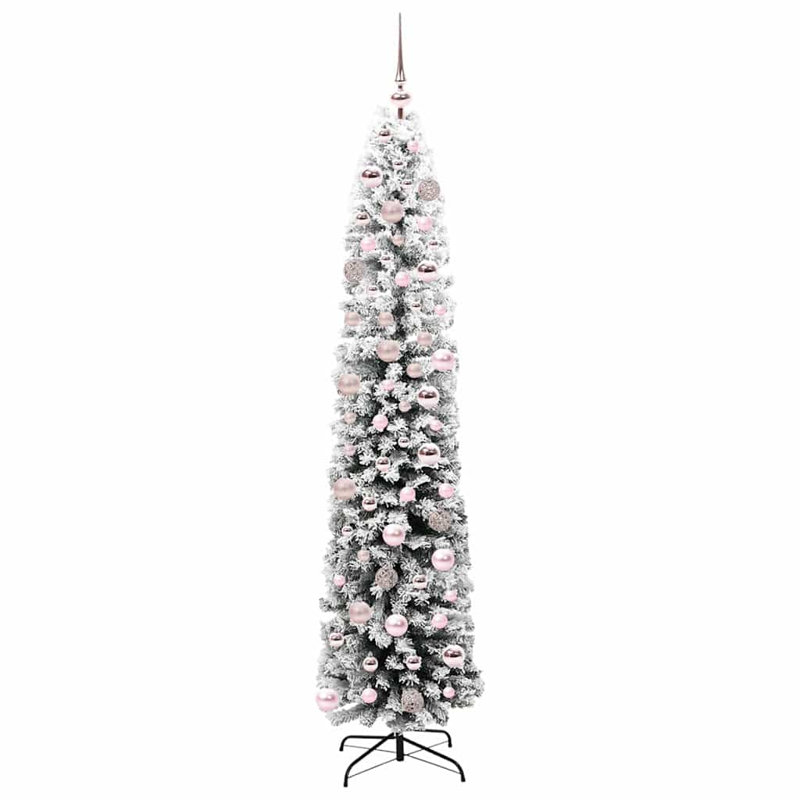 Artificial Christmas Tree with 300 LEDs with Stand, 5.91' H, Pink