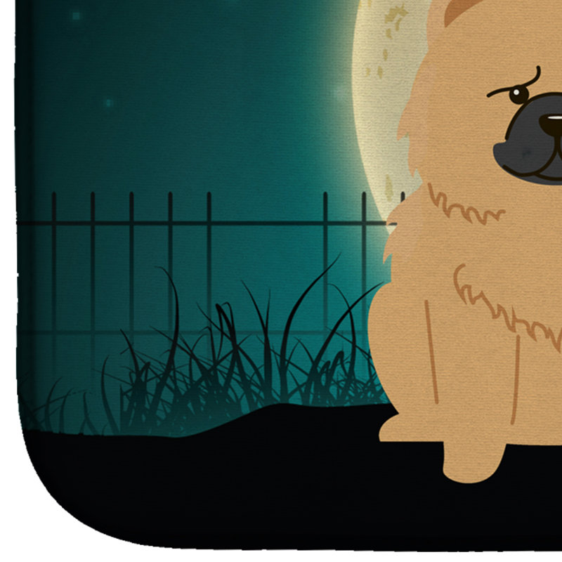 Tapis de séchage chow chow halloween halloween, Crème