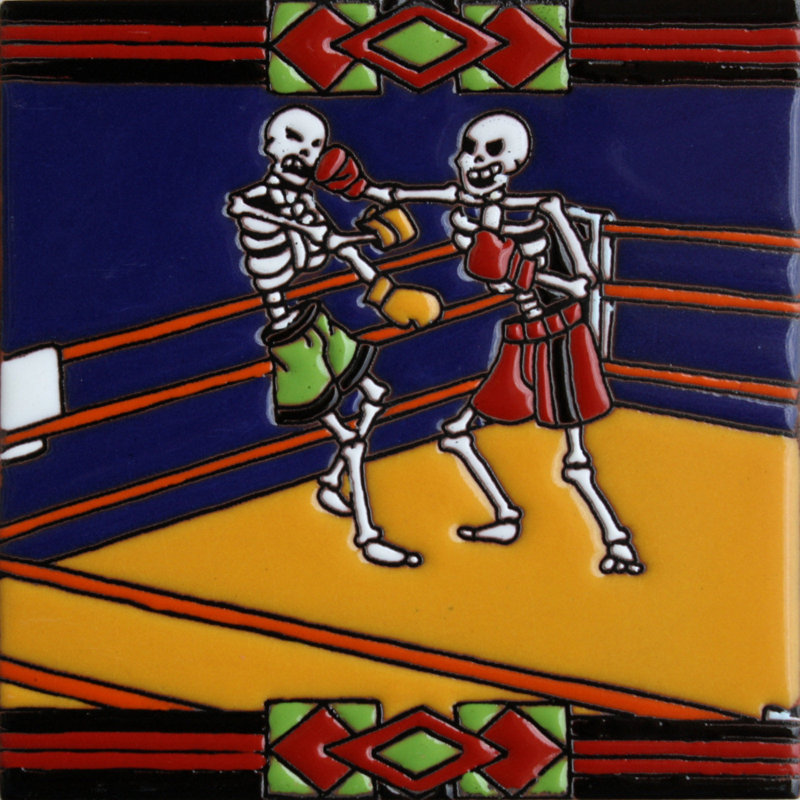 TalaMex Boxing. Carreau d'argile Day-Of-The-Dead