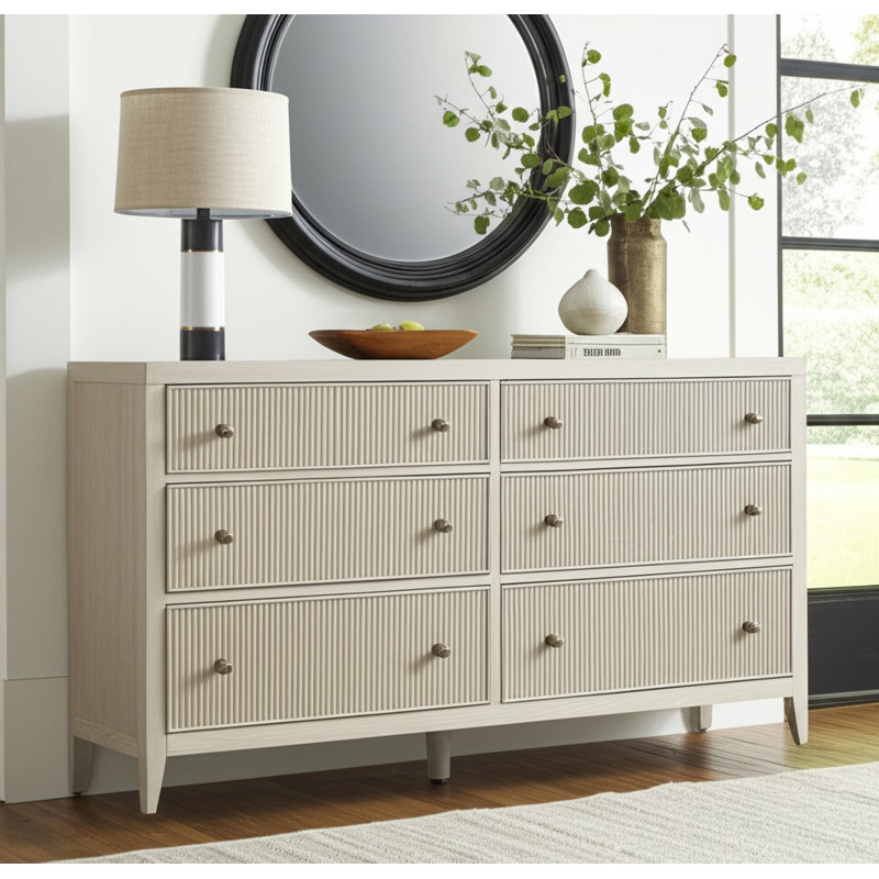 Avaline Carmen 6 - Drawer Dresser, White Oak