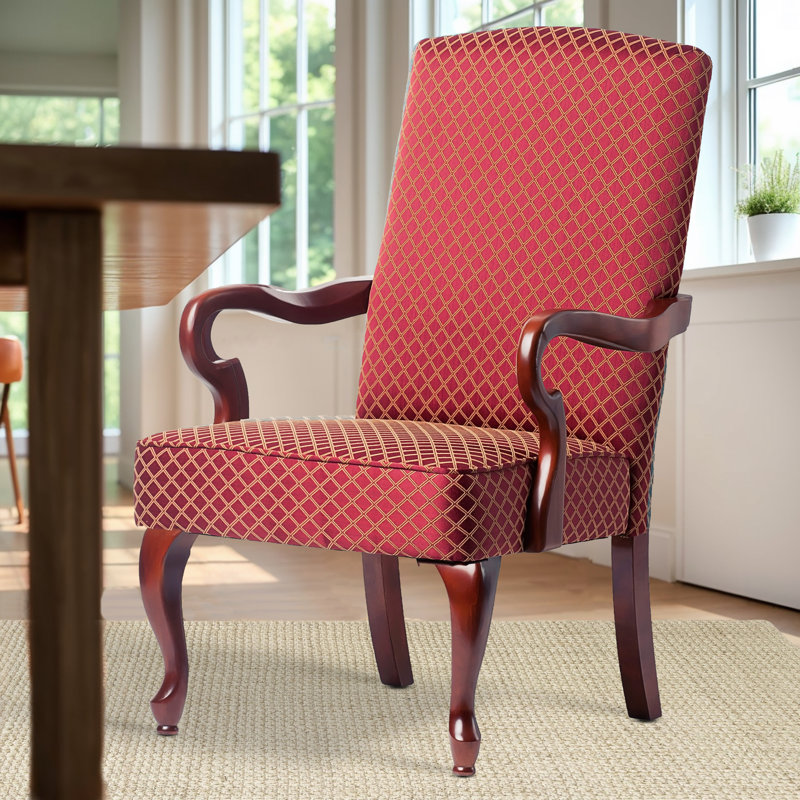 Fauteuil à col-de-cygne rouge