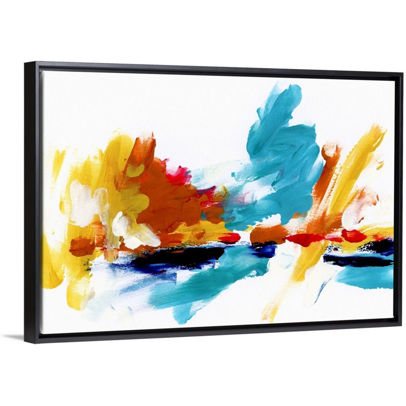 Captive Color II - reproduction d'art sur toile, H 25,7 po x l 37,7 po x P 1,75 po, Cadre flottant noir