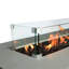 Table rectangulaire pour foyer d'extérieur au propane en béton armé avec 60 000 (56 po), pare-flammes en verre trempé, sans assemblage, siège de patio fabriqué en béton, 50 000 (42 po), pour