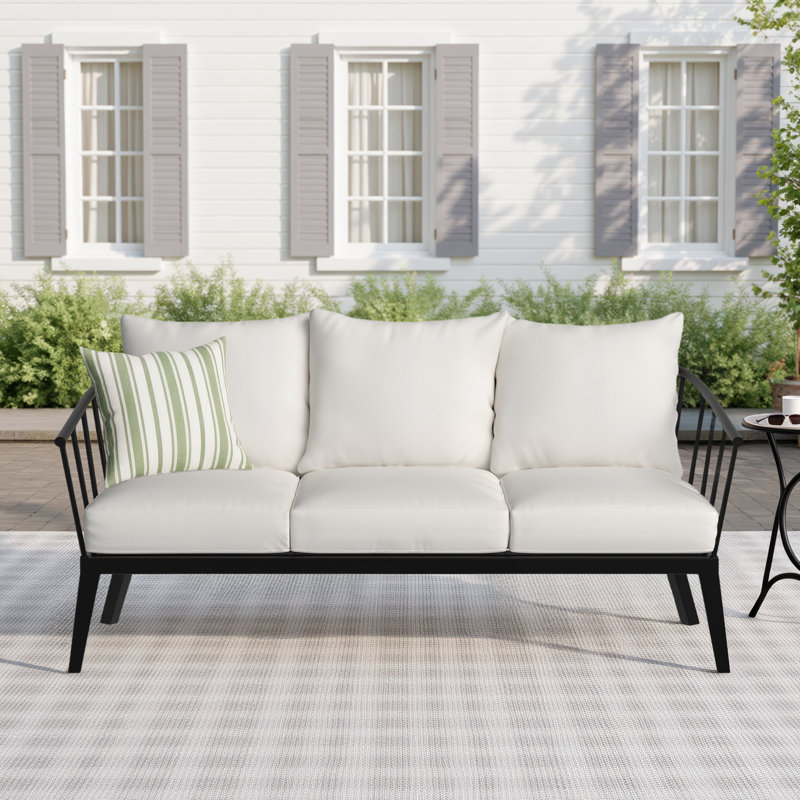 Serena Metal Outdoor Sofa with Sunbrella Cushions