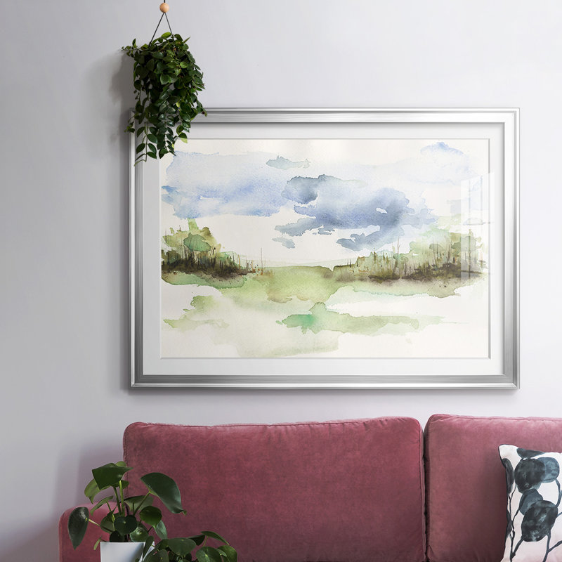 «Brush Thickets I», impression sur papier, H 15 po x l 21 po x P 1,5 po, Argent