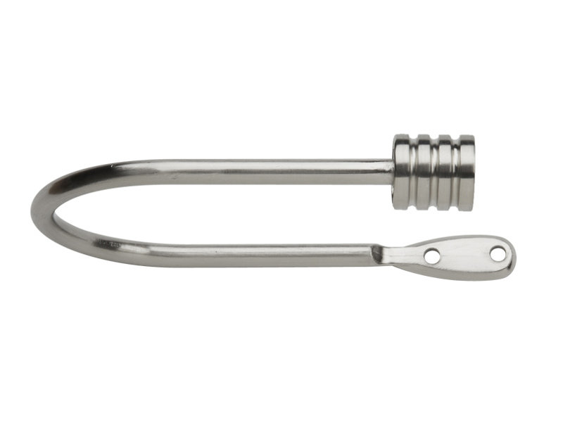 Curtain Holdback, 0.24cm H x 14cm W x 10.70cm D, Stainless Steel