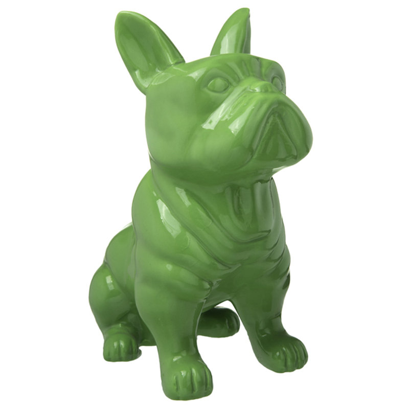 Figurine de bouledogue français Arrik, Vert