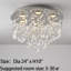 Lustre encastré en cristal K9 de 20 po Focke