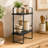 Black extendable double-layer cabinet storage rack, stackable countertop extender rack, suitable for kitchens, bathrooms, offices, and pantry storage.