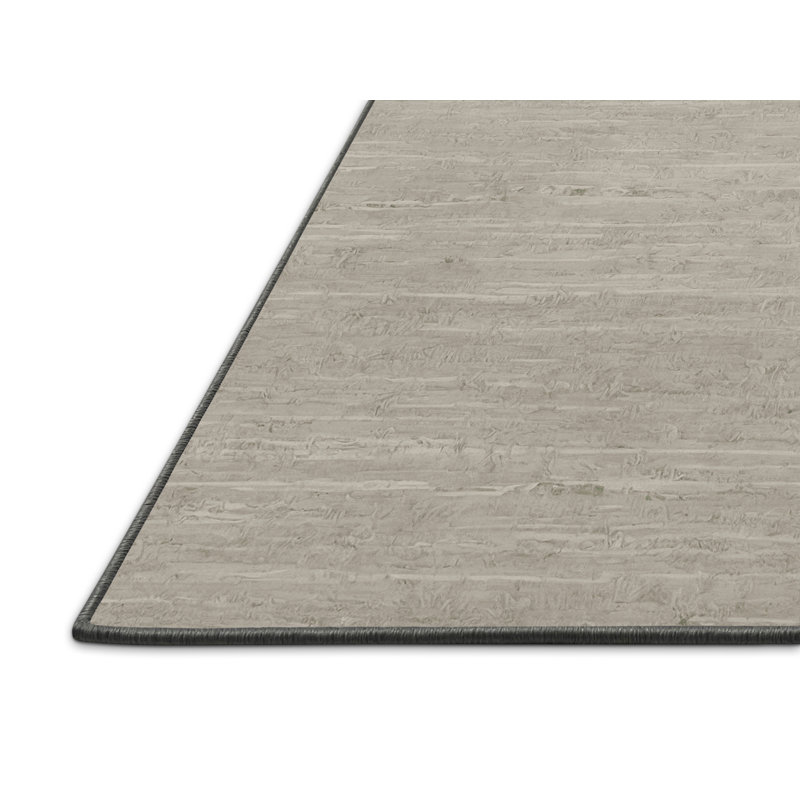 Tapis gris soyeux et moelleux, Carré 5 pi