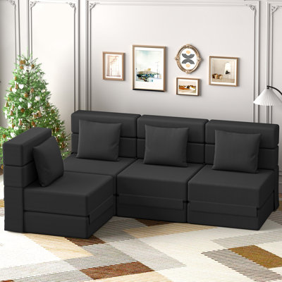 Canapé modulaire convertible pliant et compressible (ensemble de 2)