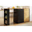 Modern Retractable Bar Table with 360°Rotation & Storage, Mobile Sideboard