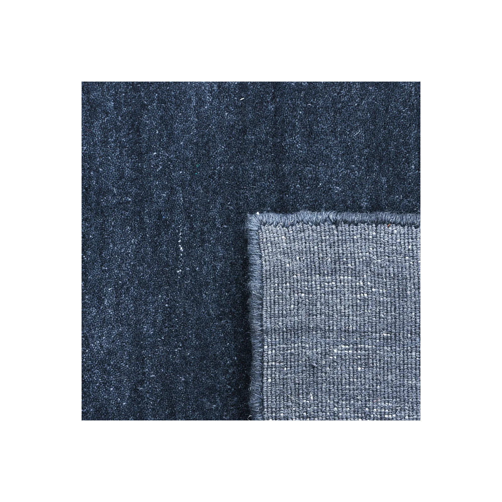 Handmade Navy Rug, Rectangle 3' x 5'