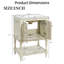 Meuble-lavabo de luxe moderne de 24 po de style palais rétro avec lavabo en céramique, tablette ouverte et rangement fermé, sculptures simplifiées-1409169645