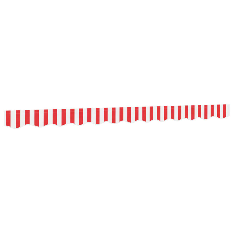 Replacement Fabric For Awning Valance, Striped, 280cm W x 20cm D, Red/White