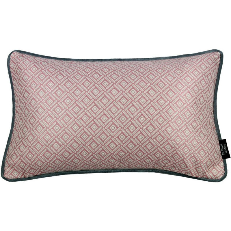 Hudepohl Geometric Rectangular Pillow Cover, Blush, 30 x 50cm