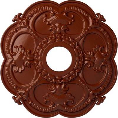 Médaillon de plafond Endurathane Rotherham, DO 18 po x P 3 1/2 po x P 1 1/2 po (convient aux auvents jusqu'à 3 1/2 po), finition brique réfractaire peinte à la main
