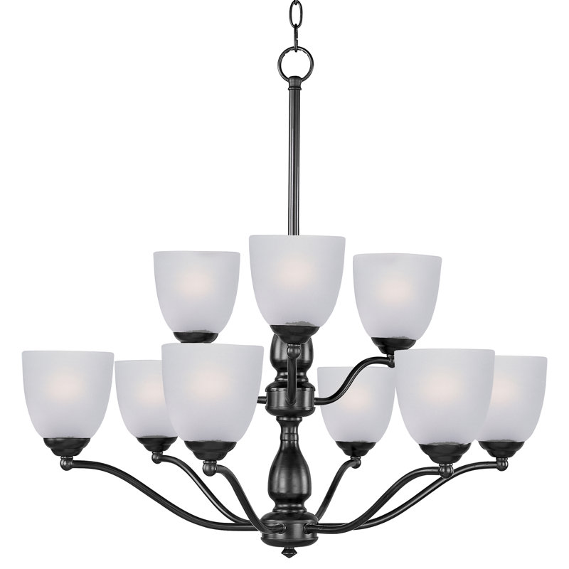 Callimont 9 - Light Steel Dimmable Chandelier