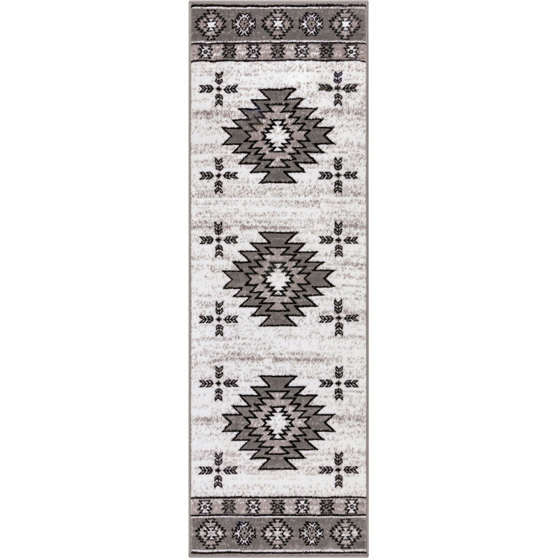  Tapis gris Dulcet, Tapis de couloir 2 pi 3 po x 7 pi 3 po