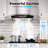 30 In. Ducted Wall Mount Range Hood 900 CFM with Voice/Gesture/Touch Control, 4-Speed Quiet Motor, Adjustable Chimney (19.6–39"), Dishwasher-Safe Stainless Steel Filters & Modern Tempered Glass Panel