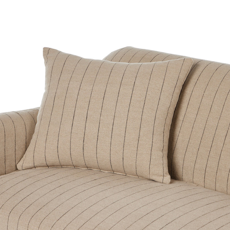 Lowell Slipcover Sofa, Cream Striped