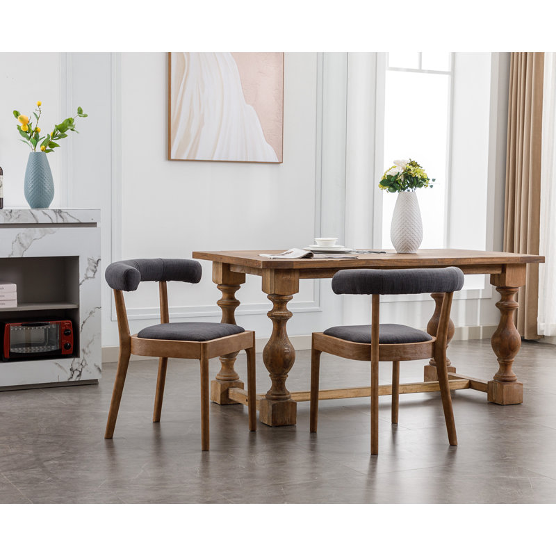 Chaise d'appoint à dossier solide Ayman, Gris anthracite
