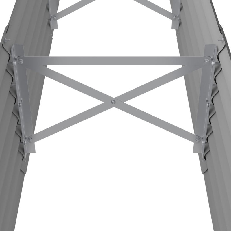 Annwyl Metal Raised Garden Bed, Gray, 14.2" H x 88.2" W x 15.7" D