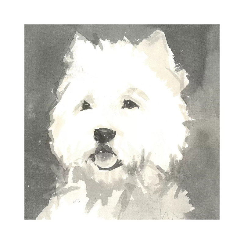 Sepia Modern Dog X by A Very Modern Dog - Wrapped Canvas Gallery-Wrapped Canvas Giclée, 30.48 cm H x 30.48 cm W