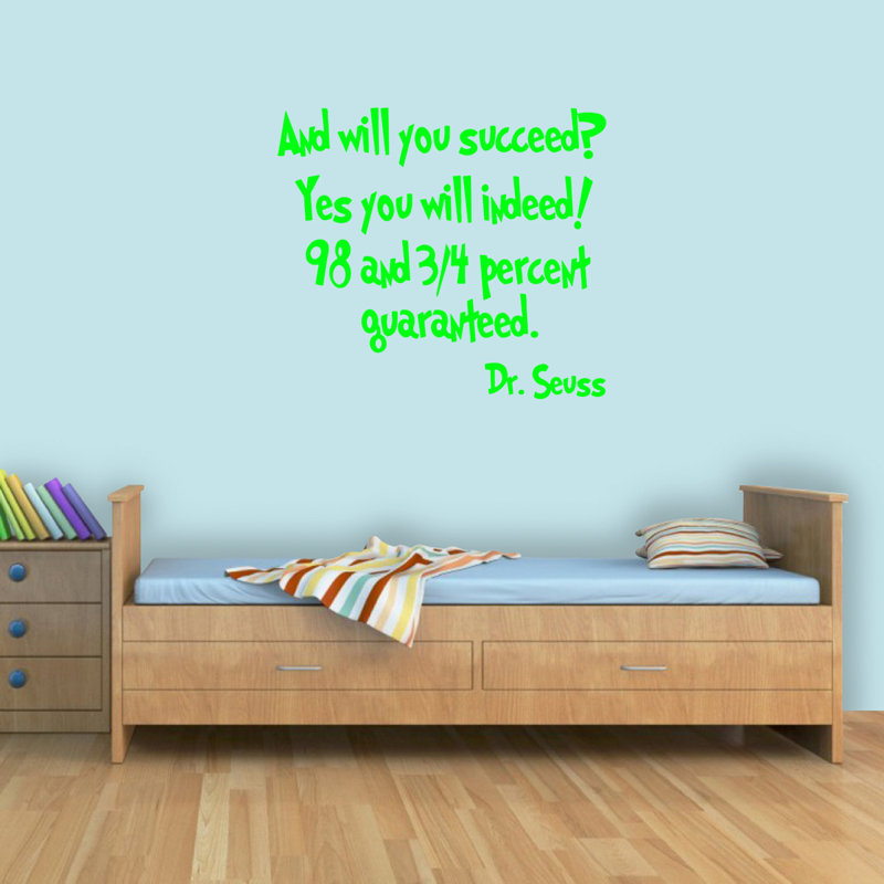 Text & Numbers Wall Decal, Lime Green
