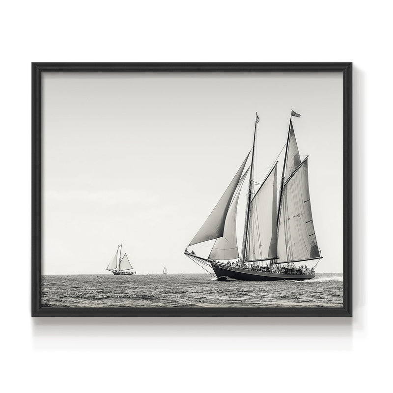 Série nautique-Liv - reproduction encadrée - réarmable, H 11 po x l 14 po, Noir