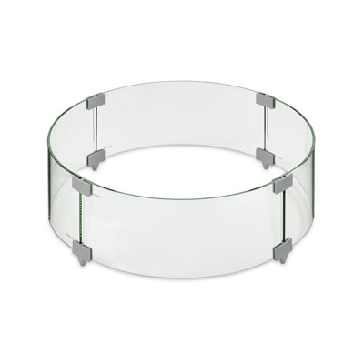 Round Fire Pit Flame Guard (Glass)