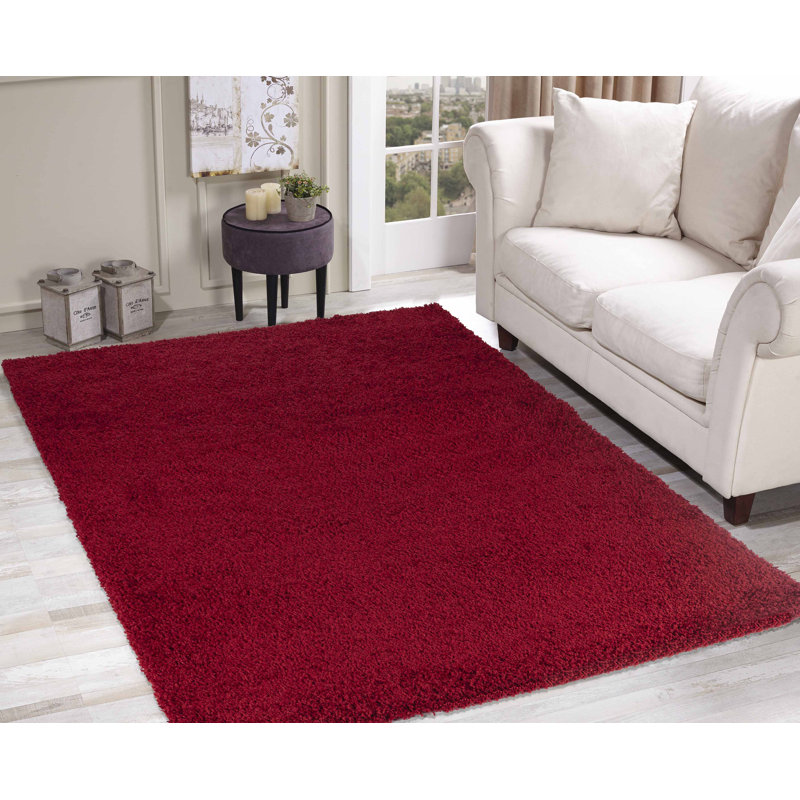 Esterly Solid Colour Shag Area Rug, Rectangle 160 x 230cm