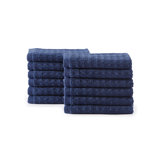 12 Piece 100% Cotton Washcloth Towel Set