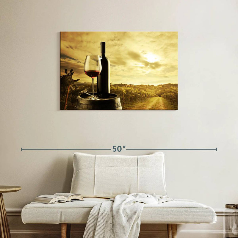 Yarlin Red Wine At The Vineyard, 24" H x 36" W