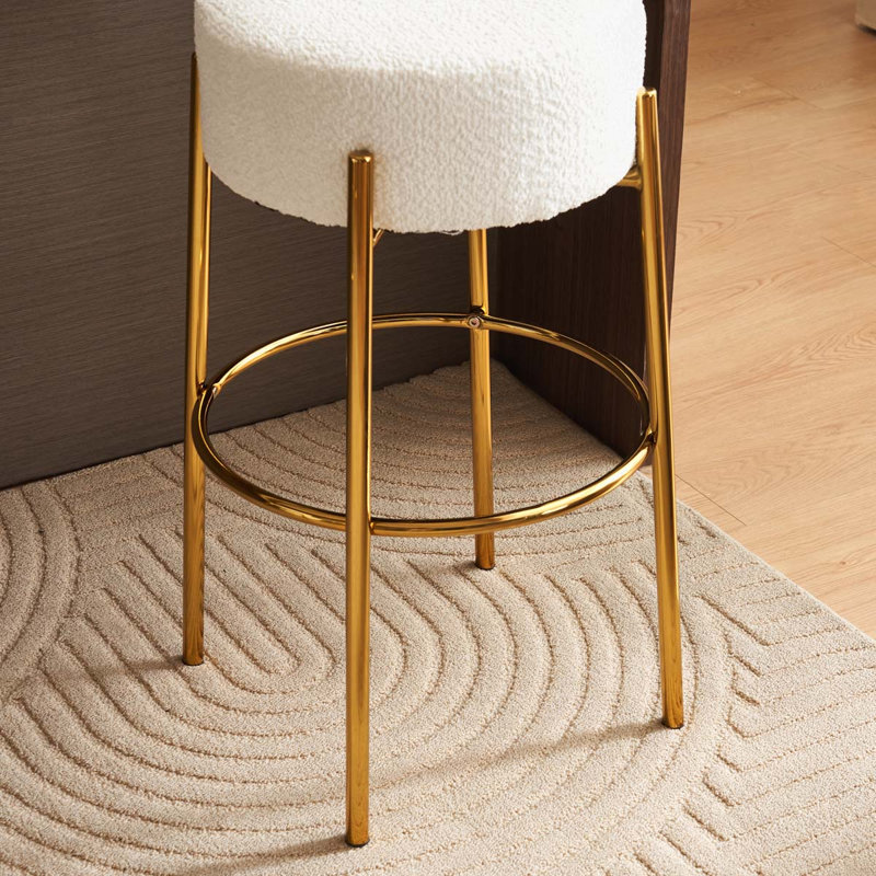 Stool 30" Tall, Round High Bar Stools, Set   2 - Contemporary upholstered dining stools for kitchens, coffee shops and bar stores - Includes sturdy hardware support legs