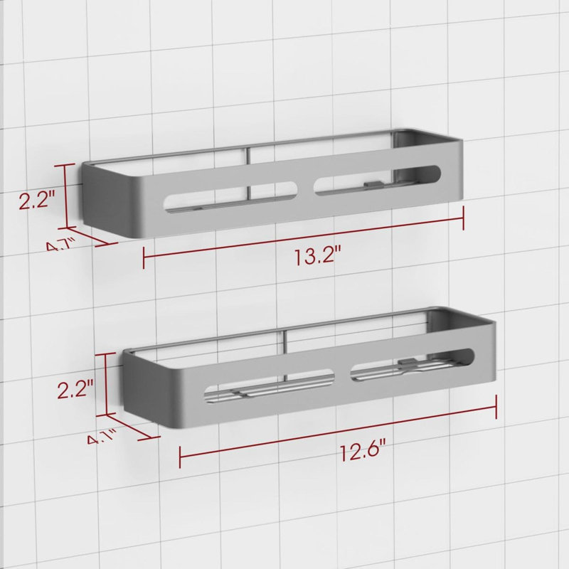 Tablette en acier inoxydable 2 pièces Paxten, Argent