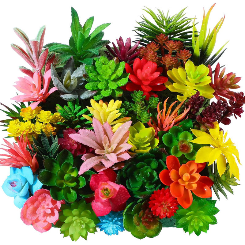 38-piece Cute Christmas Mini Artificial Succulent Plants