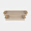 Ivory/Gold Wood Rectangle Decorative Tray