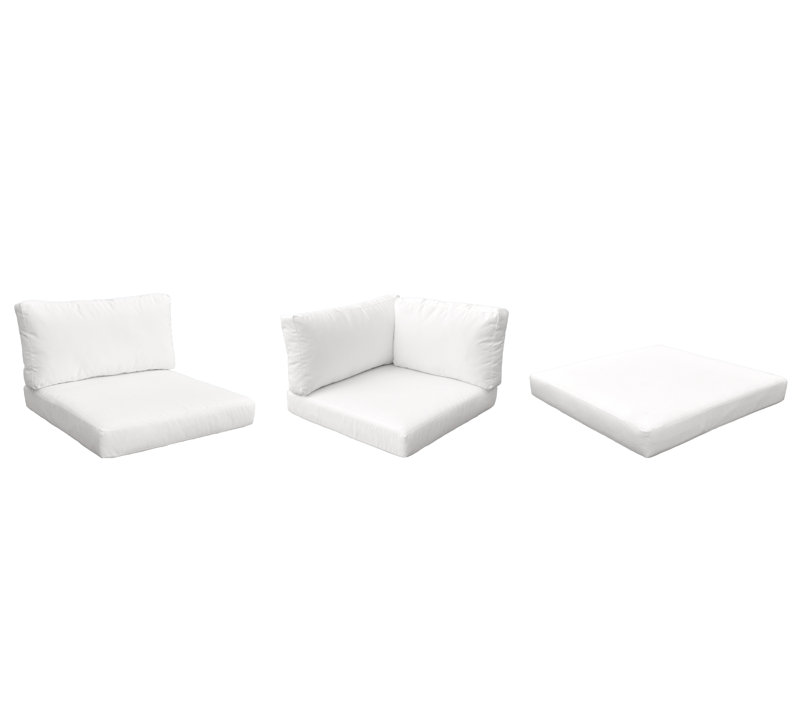 Basden Outdoor 6'' Replacement Cushion Set Cushion Cover, Sail White Performance