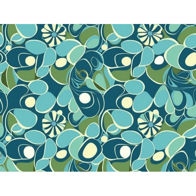 Funky Bedding, Blue/Green Abstract, Twin Comforter