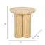 Table de bout de salon moderne en bois neutre 18 po-928683155