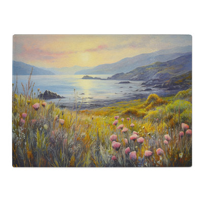 Thistle Lake  Glass Chopping Board