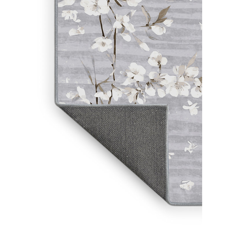 Tapis bleu soyeux et moelleux, Rectangle 7 pi x 10 pi