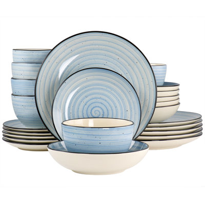 Piece Stoneware Dinnerware Set - Service for 6