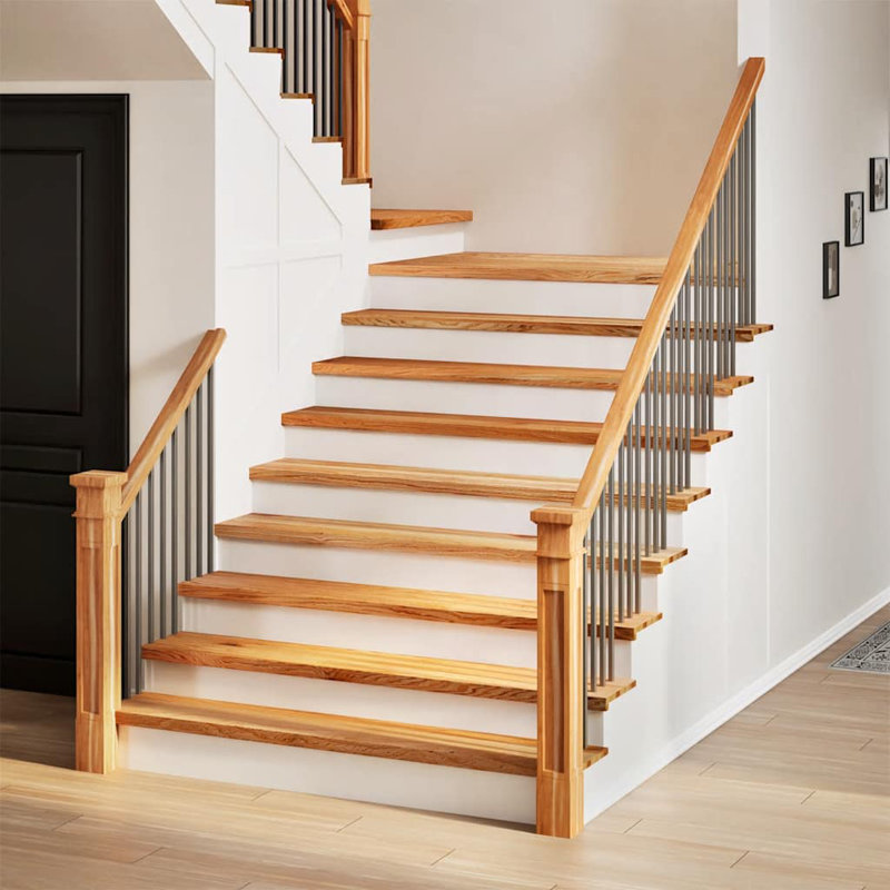 Ensemble de 16 marches d'escalier Vidaxl, 16 pièces incluses, Brun, Rectangle 1 pi x 3 pi 11 po
