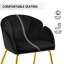 Fauteuil d'appoint moderne Fitchburg 30"H en velours avec dossier capitonné et pieds en métal-783701332