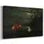 Fishing by Torchlight (Lystringsfiske)-Hans Gude & Adolph Tidemand-Gallery Wrapped Canvas-1851-663526465