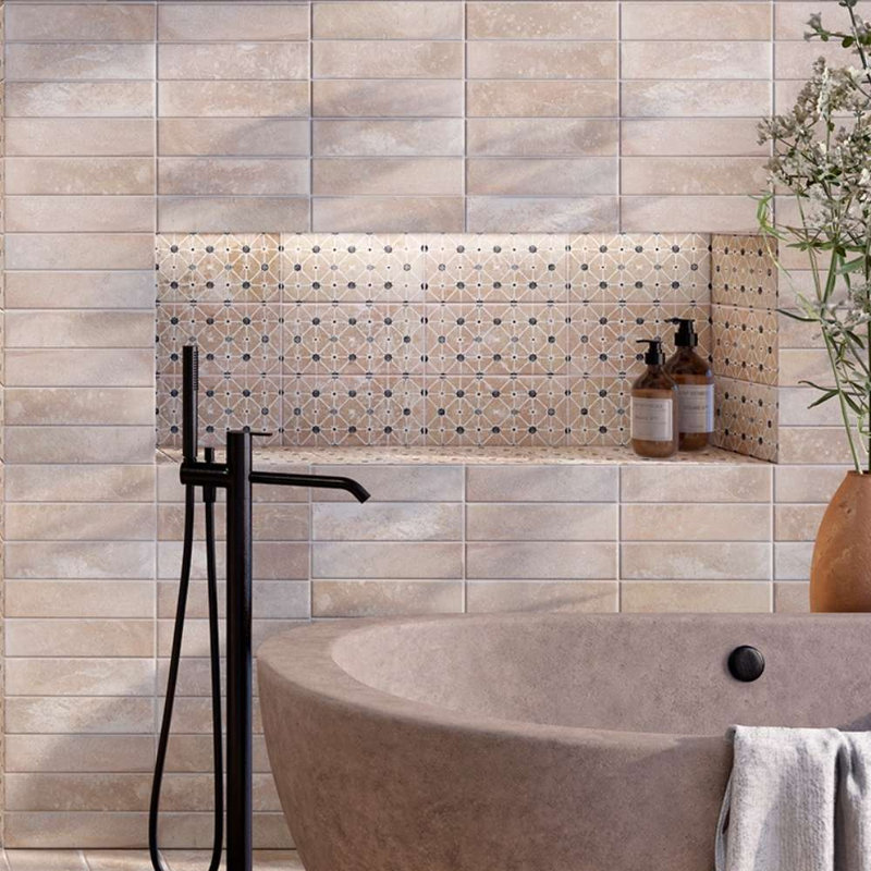 Arcilla 6" x 12" Porcelain Floor and Wall Tile, White